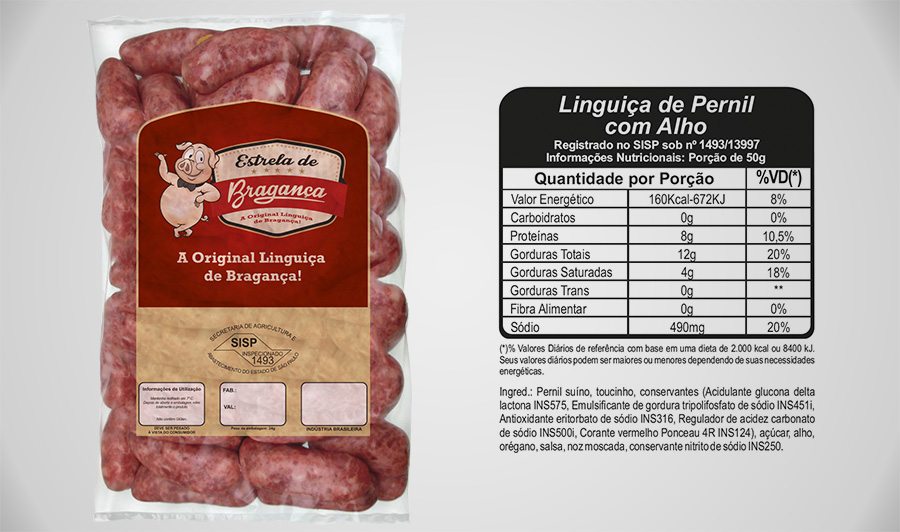 Linguiça de Pernil com Alho Resfriada 5kg