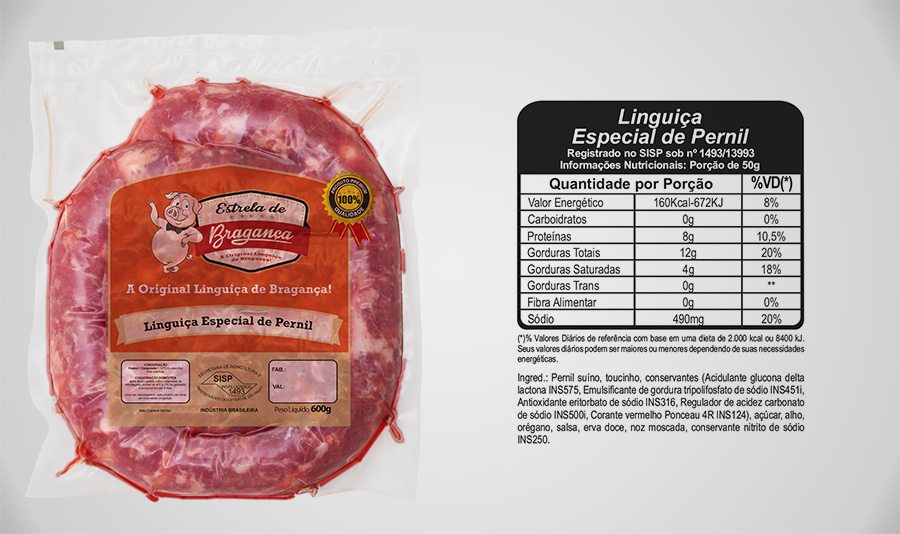 Linguiça Especial de Pernil Congelada 600g