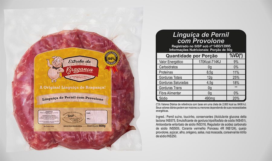 Linguiça de Pernil com Provolone Congelada 600g