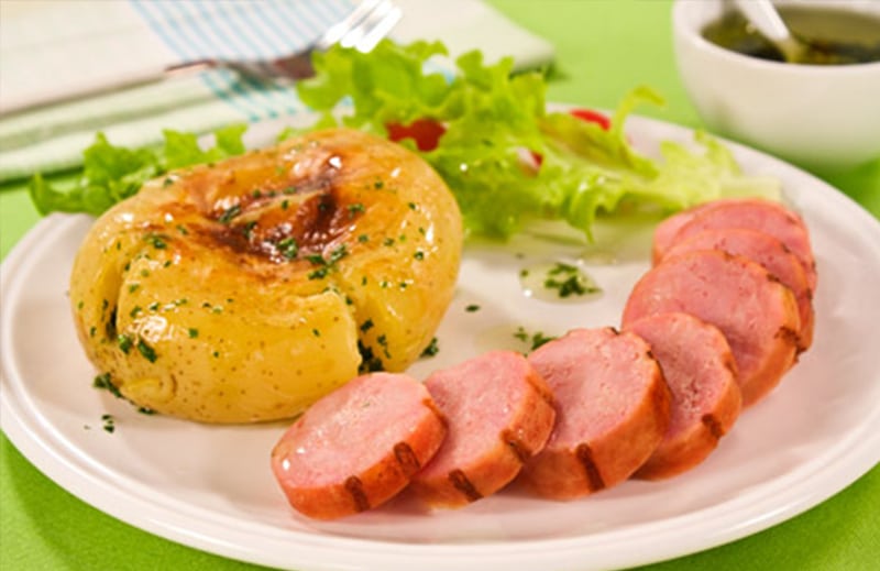 Batata Assada com Linguiça Deliciosa